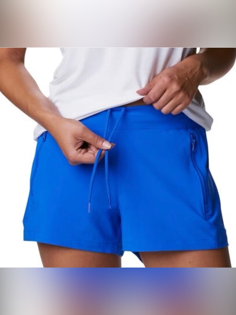 Women's Columbia Athletic Shorts with Drawstring - Blue